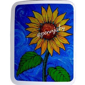 🍂🌻2 for $9 or 4 for $15🌻 Pretty Sunflower on Blue decal
